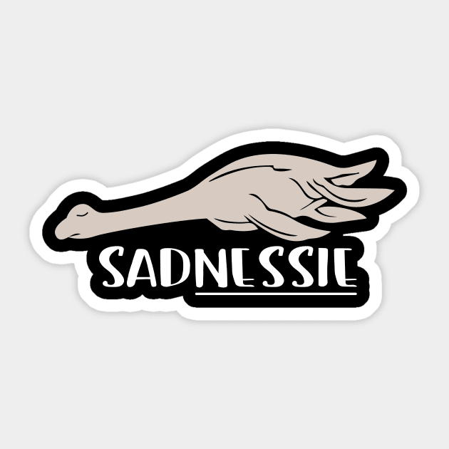 Loch Ness Monster Sad Sad Nessie Sticker by HBfunshirts